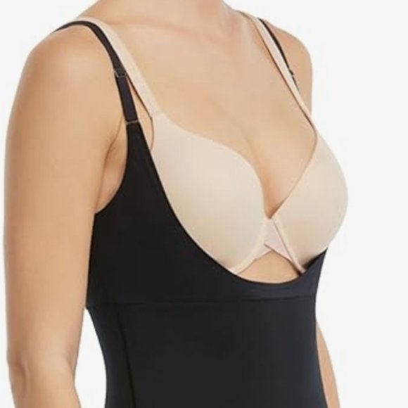 SPANX Open-Bust SmartGrip Full Slip Very Black Sculpting Shapewear 10178R XS - Picture 8 of 10